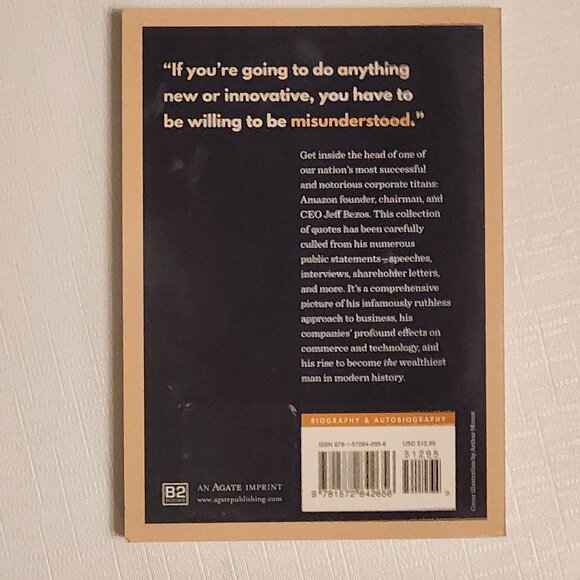 Jeff Bezos In His Own Words Soft Cover Book Conversation Starter - Picture 2 of 3